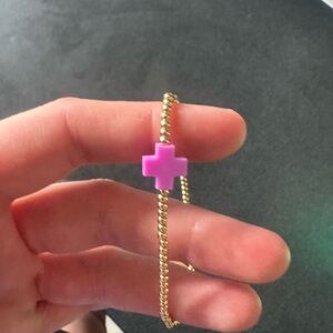 Enewton gold and Pink Cross Bracelet